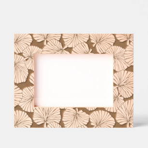 Beautiful tropical greenery engraved frames
