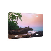 Beautiful Tropical Hawaiian Island Beach Sunset License Plate | Zazzle