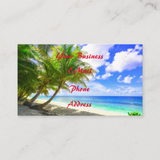 Beautiful Tropical Island Beach Escape Business Card