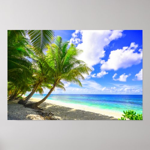 Beautiful Tropical Island Beach Escape Poster