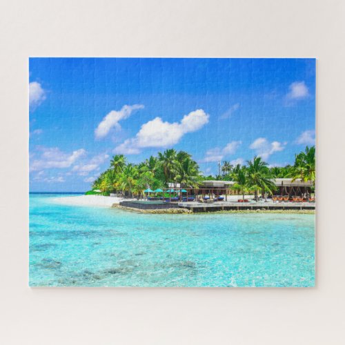 Beautiful Tropical Island Beach Resort Jigsaw Puzzle