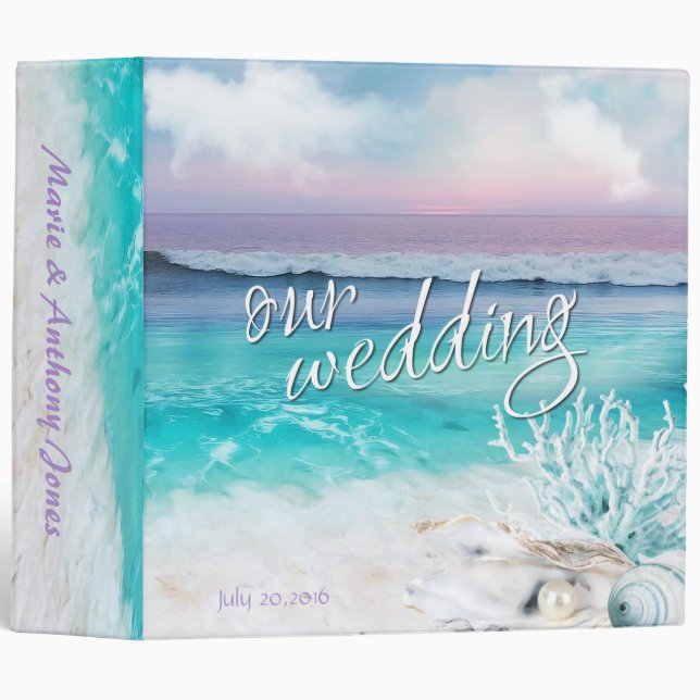 BEAUTIFUL TROPICAL OCEAN SUNRISE Photo ALBUM 3 Ring Binder (Front/Spine)