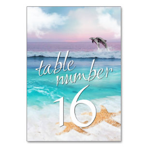 BEAUTIFUL TROPICAL OCEAN SUNRISE Table Card