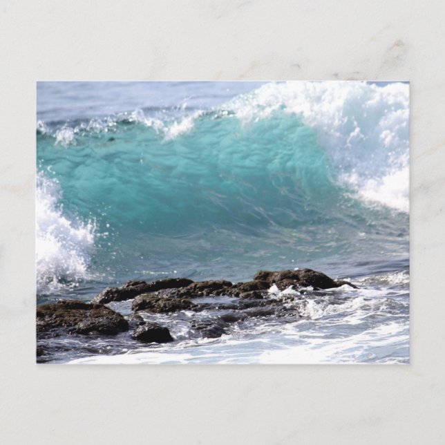 BEAUTIFUL TROPICAL OCEAN WAVE POSTCARD (Front)