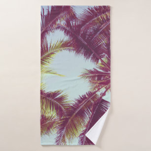 Beautiful tropical palm tree around beach sea ocea bath towel