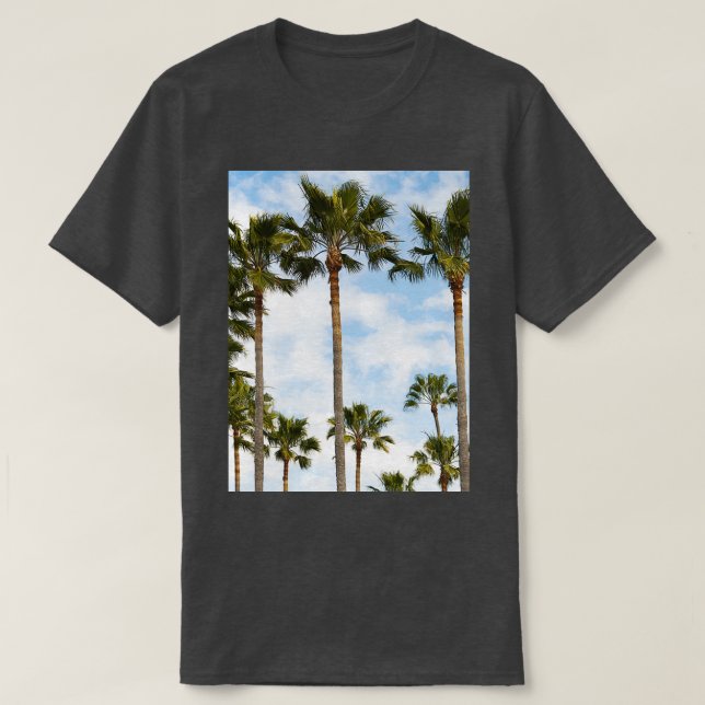 Beautiful Tropical Palm Trees T-Shirt (Design Front)