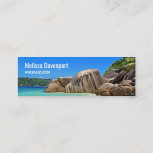 Beautiful Tropical Sea Rocky Coastline Mini Business Card