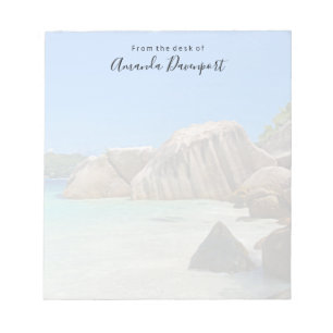 Beautiful Tropical Sea Rocky Coastline Notepad