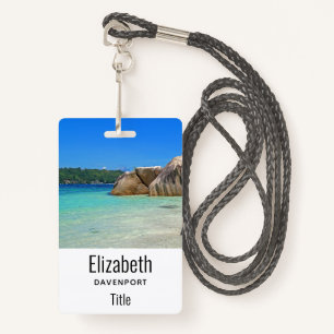 Beautiful Tropical Sea with a Rocky Beach Badge