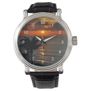 Beautiful tropical sunset watch