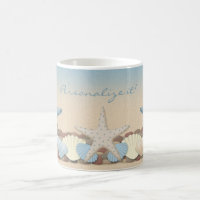 Beautiful Tropical Theme Beach Shells Coffee Mug