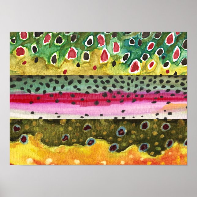 Beautiful Trout Art Poster (Front)