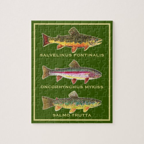 Beautiful Trout _ Brook Rainbow Brown Jigsaw Puzzle