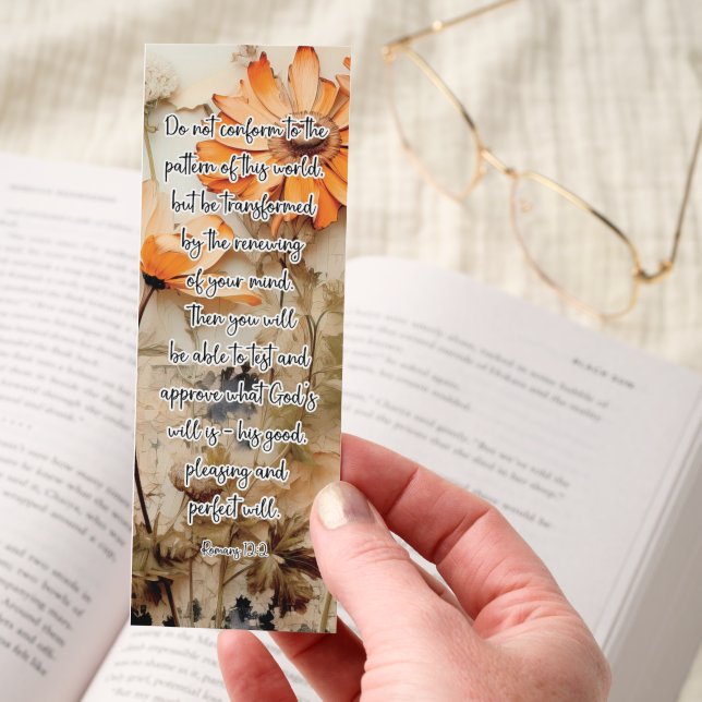 Beautiful Trusting God Bible Verse Bookmark (Hand)