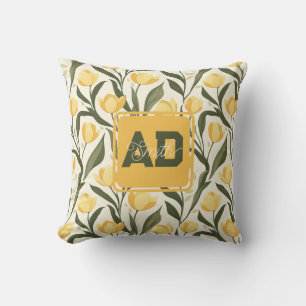 Beautiful Tulip Flower Birthday Event Throw Pillow