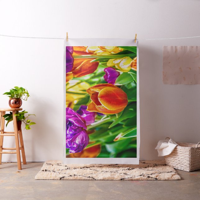 Beautiful Tulip Flowers In Spring Fabric (In Situ)