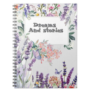 Beautiful tulips flower notebook