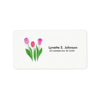 Beautiful Tulips Label