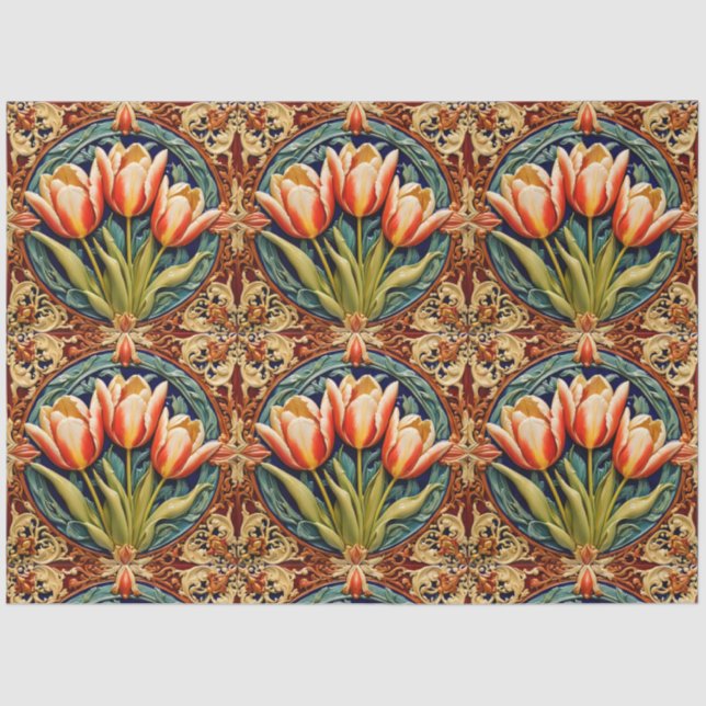 Beautiful Tulips Modern Collection Tissue Paper (Front)