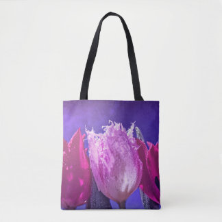 Beautiful tulips on a tote bag
