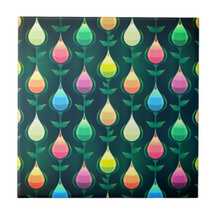 Beautiful Tulips Pattern Perfect Mosaic Color Ceramic Tile