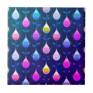Beautiful Tulips Pattern Perfect Mosaic Color Ceramic Tile