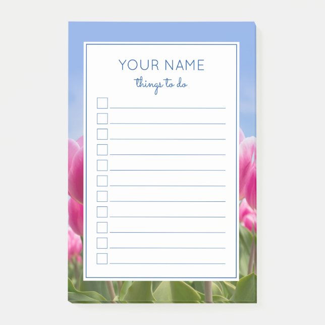 BEAUTIFUL TULIPS TO DO LIST NOTES (Front)