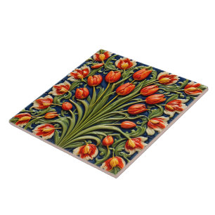 Beautiful Tulips Trendy Collection Ceramic Tile