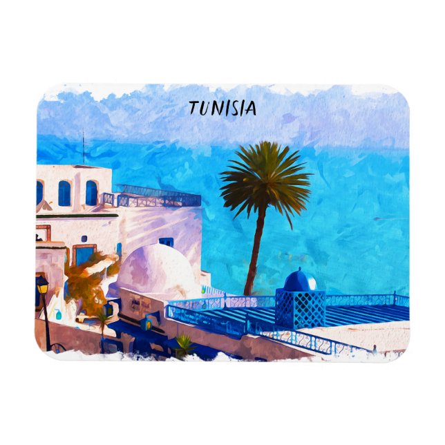 Beautiful Tunisia Panorama View Magnet (Horizontal)