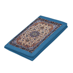 Beautiful turkish design carpet  trifold wallet