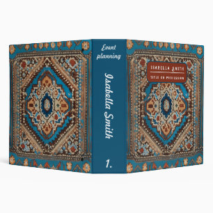 Beautiful Turkish Old Pattern Modern Collection 3 Ring Binder