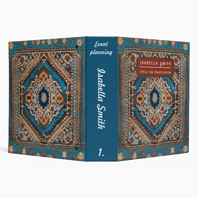 Beautiful Turkish Old Pattern Modern Collection 3 Ring Binder (Background)