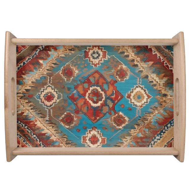 Beautiful Turkish Old Pattern Trendy Collection Serving Tray (Front)