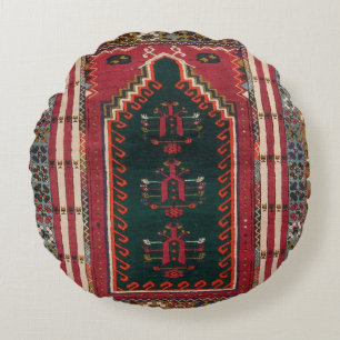 Beautiful Turkish traditional carpet Round Pillow