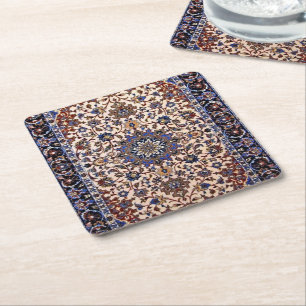 Beautiful Turkish traditional carpet     Square Paper Coaster
