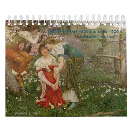 Beautiful Turn of Century Paintings Calendar