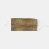 Beautiful Turquoise And Copper Adult Cloth Face Mask (Front, Folded)