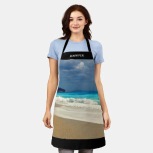 Beautiful Turquoise Blue Sea Tropical Photography Apron