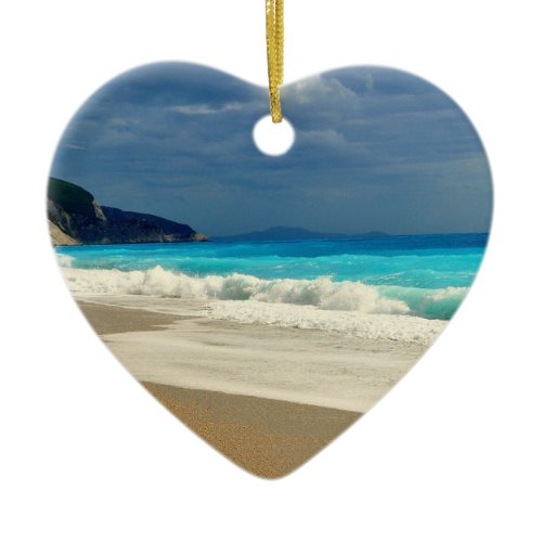Beautiful Turquoise Blue Sea Tropical Photography Ceramic Ornament
