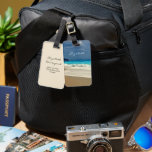 Beautiful Turquoise Blue Sea Tropical Photography Luggage Tag<br><div class="desc">Personalized luggage tag with a beautiful photograph featuring a turquoise blue sea and a sandy beach with waves of foamy surf.</div>