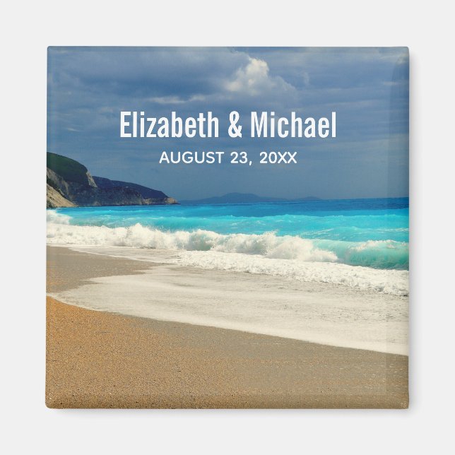 Beautiful Turquoise Blue Sea Tropical Photography Magnet (Front)