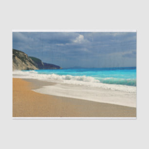 Beautiful Turquoise Blue Sea Tropical Photography Tissue Paper