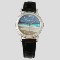 Beautiful Turquoise Blue Sea Tropical Photography Watch