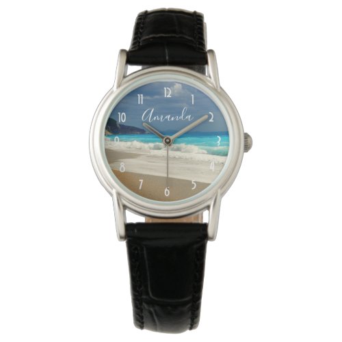 Beautiful Turquoise Blue Sea Tropical Photography Watch