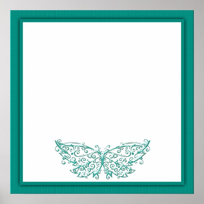 Beautiful Turquoise Butterfly Poster/Print 4