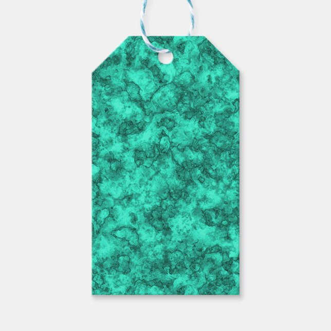 Beautiful turquoise marble gift tags (Front)