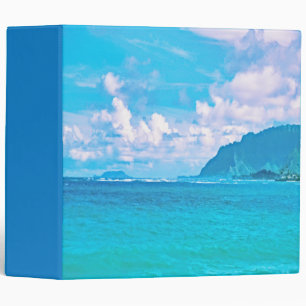 Beautiful Turquoise Ocean Waves 3 Ring Binder