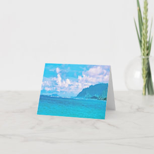Beautiful Turquoise Ocean Waves Note Card