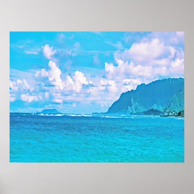 Beautiful Turquoise Ocean Waves  Poster (Front)