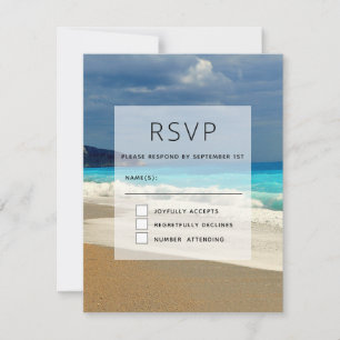 Beautiful Turquoise Sea Tropical Photo RSVP Card